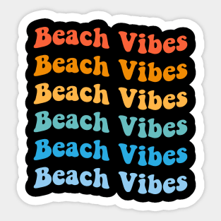 Beach Vibes Retro Summer T-Shirt Sticker